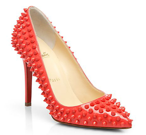 Christian Louboutin Pigalle 100 Spiked Patent Leather Pumps1