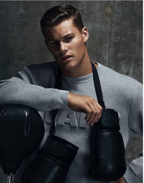 Tyler Maher Styles In Alexander Wang For H&M In British GQ 2