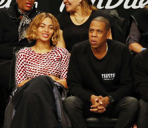 Jay Z & Beyonce Attend The Nets' Home Opener1