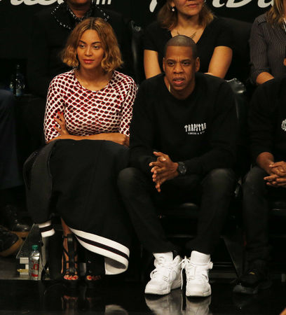 Jay Z & Beyonce Attend The Nets' Home Opener9