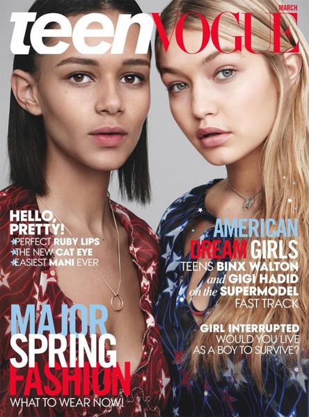 Binx Walton & Gigi Hadid by Daniel Jackson for Teen Vogue March 2015 1