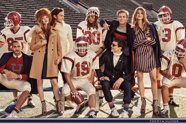 Tommy Hilfiger's fall ad campaign featuring "Team Hilfiger."