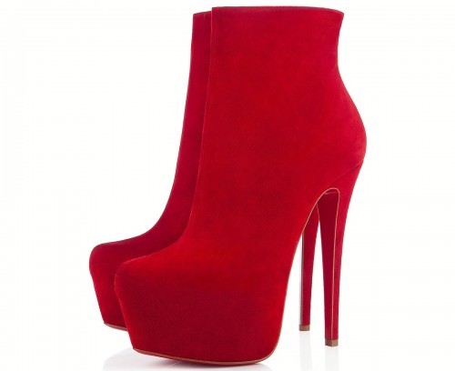 Christian Louboutin DAF BOOTY SUEDE 160 mm in Red1