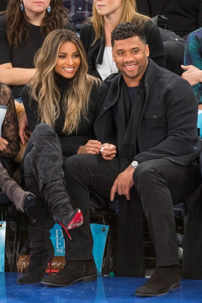 Ciara Sits Courtside At The Knicks Game In A Pair Of Christian Louboutin Ishtar Botta Ruched Suede Red Sole Boot2