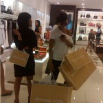 Spotted: Meagan Good And Lil B Shopping At Micheal Kors In Los Angeles 