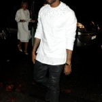Styling On Them Lames: Kanye West Rocking A Givenchy Sweater & $533 Trussardi 1911 Black Suede Fringe Sneakers