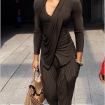All Glammed-Up: Kelly Rowland In $952 Givenchy Platform Wedges And Draped Top & Pants 