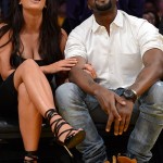 Hugged-Up In Los Angeles: Kanye West And Kim Kardashian At The Lakers Game 