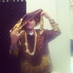 Watch My Style: French Montana Wearing A Vintage Versace Silk Shirt & Matching Scarf 
