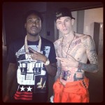Meek Mill Rocking A $455 Givenchy American House LA Sign Cuban Fit Tee-Shirt