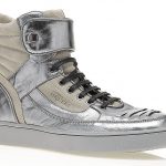 Currently Obsessed With: $395 Alexander McQueen Joust Metallic Hi-Top Sneakers