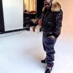 Rick Ross Wears A FrontRow Men’s Jacket From His Girlfriend Shateria Moragne-El Fall/Winter 2013 Collection