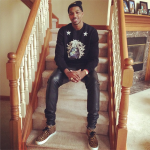 Breaking Down His Style: Tristan Thompson Wears A Givenchy Angel Crest Sweater, Concealed Leather Sweatpants & Christian Louboutin Leopard Print Pony Hair Sneakers