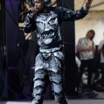 Kendrick Lamar Performs In A $690 Christopher Kane Grayscale Creature Print Hoodie & The Matching $420 Sweatpants