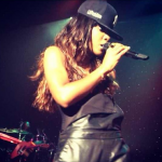 Kelly Rowland & Rockie Fresh Wears A Leather Ensemble 