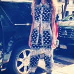Ciara Spotted Wearing A $148 Rik Villa Bandana Muscle Shirt & The Matching $128 Bandana Pants In NYC