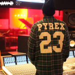 Jay-Z In The Studio Rocking A $550 Pyrex “23″ Green Flannel Button Up Shirt