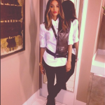 Ciara Pairs A Jean Paul Gaultier Vest With $1,595 Christian Louboutin “Mado” Lace Up Leather Ankle Boots