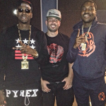 Meek Mill In A $168 BBC Helmet Pullover With The Matching $122 Classic Helmet Sweatpants 