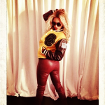 Beyonce Poses In A $365 Opening Ceremony OC Exclusive Varsity Jacket & $597 Theory Piall Leather Leggings 