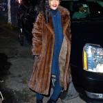 Rihanna Draped In A Full Length Fur Coat In NYC, Received Her 13th #1’Billboard’ Single