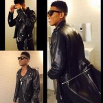 Empire’s Bryshere Y. Gray Performs In A Moschino Motorcycle Jacket With Tails & Maison Margiela Future Iridescent High Top Sneakers