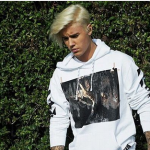 Justin Bieber Performs In A $443 OFF-WHITE C/O VIRGIL ABLOH Caravaggio Print Cotton Sweatshirt
