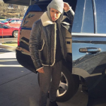 When Did He Wear It Better? Diggy Simons In A Coach Painted Shearling B3 Bomber Jacket