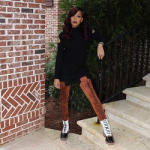 Do You Understand A Woman With A Mean Shoe Game? Monica Brown’s Chanel Suede Calfskin Thigh High Boots