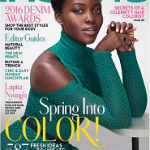 Lupita Nyong’o Covers In Style Magazine’s April 2016 Issue In A Teal Green Proenza Schouler Dress