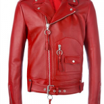 Fall Outerwear: $2,025 Virgil Abloh’s C/O Off-White Red Leather Biker Jacket
