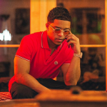 Justin Combs Spotted Wearing A Moncler Tipped Pique Polo Shirt