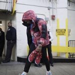 NBA Player P.J. Tucker Wears A Moncler Grenoble Girdwood Floral-Print Quilted Hooded Down Ski Jacket