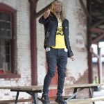 Lil Durk Wears A Prada Jacket & Techno Stretch Sneakers