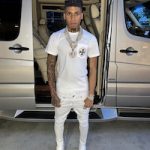 All White Everything: NLE Choppa Styles In A Chrome Hearts Miami Tee And Supreme x Air Force 1 Low Sneakers