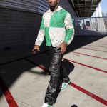 NFL Player Deebo Samuel Wears A Bode Duotone Crochet Overshirt And Louis Vuitton LV Trainer Sneakers